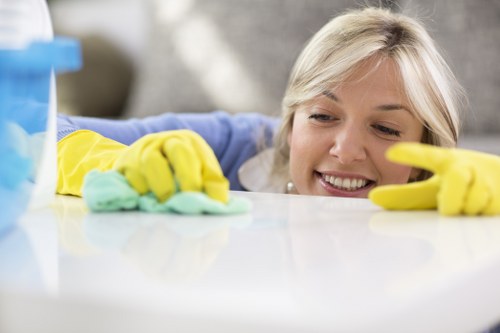 Steam carpet cleaning service restoring a busy commercial carpet